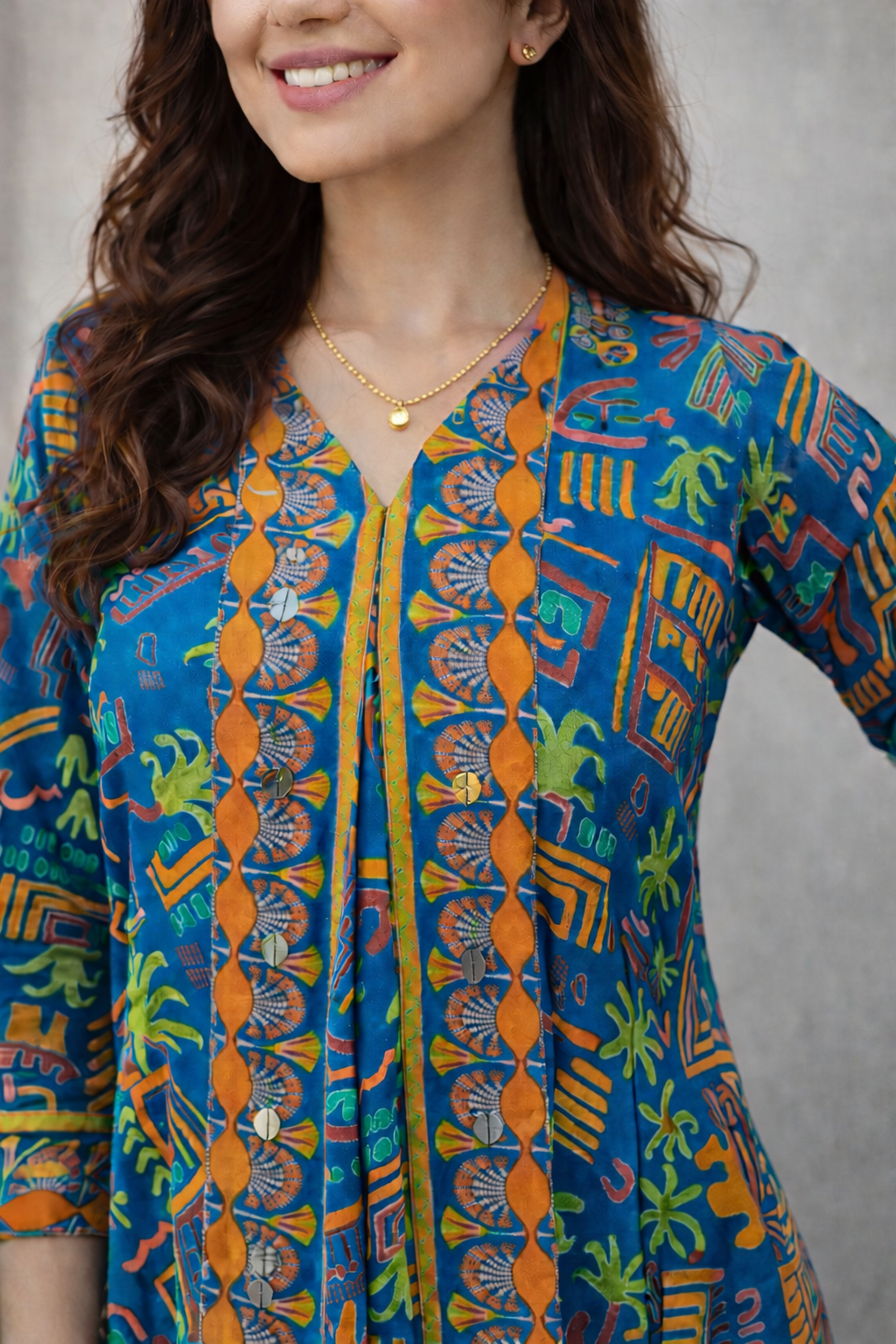 Lilac butterfly muslin printed stunning cordset for women