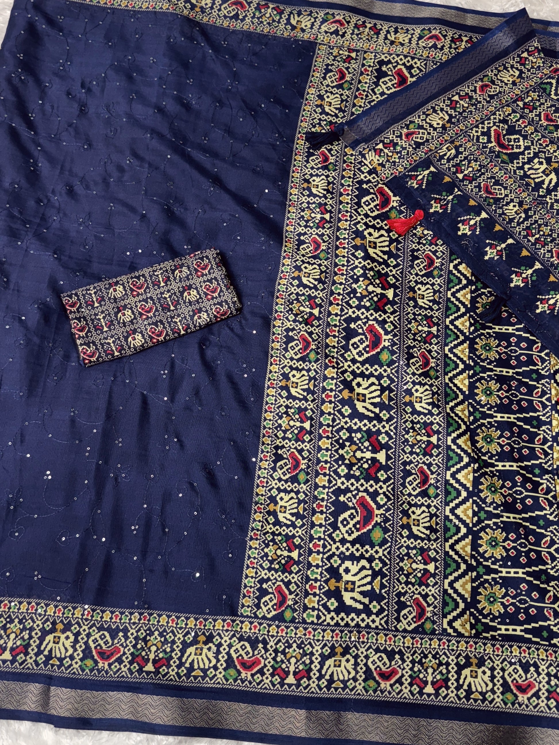 Anuscouture Neno banana - Ajrakh Printed Pure Mul Cotton Saree Anuscouture