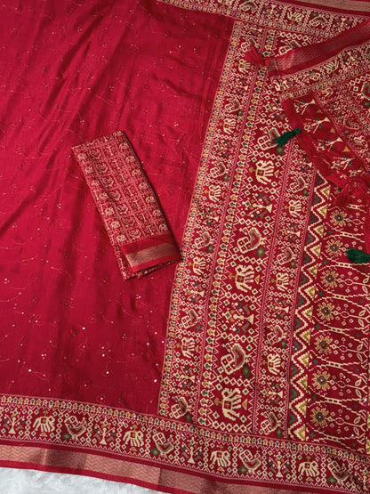 Anuscouture Neno banana - Ajrakh Printed Pure Mul Cotton Saree Anuscouture