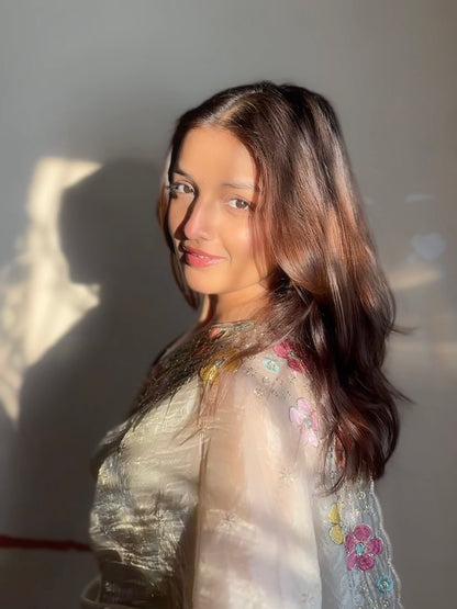 Anuscouture Pari - Sufi Silk Saree with Beads Embroidery