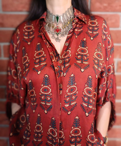 Amaira Ajrakh print Co-Ord Set for women