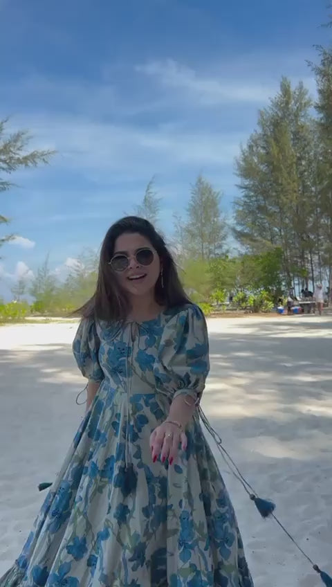 tiraa blue floral beach one piece