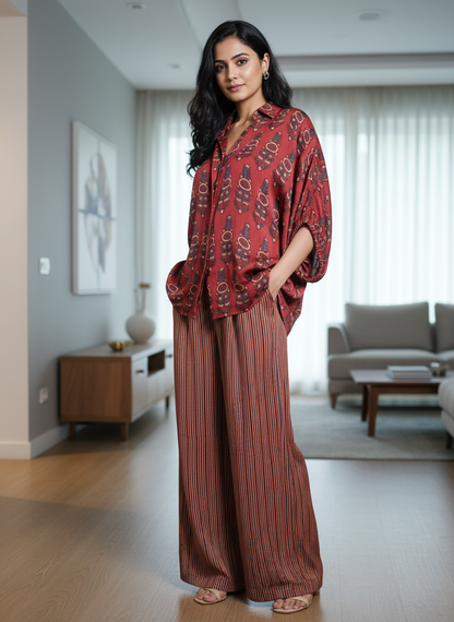 Amaira Ajrakh print Co-Ord Set for women