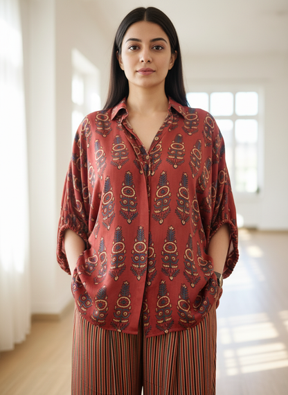 Amaira Ajrakh print Co-Ord Set for women